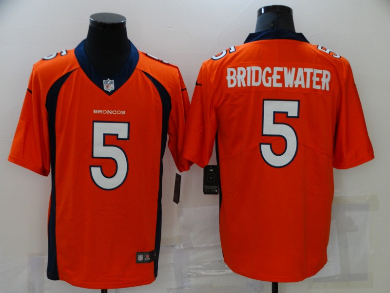 Men Denver Broncos #5 Bridgewater Orange Nike Vapor Untouchable Limited 2021 NFL Jersey->denver broncos->NFL Jersey